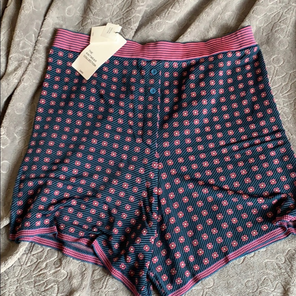zara patterned knit shorts